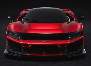 Ferrari F80 carbon optional Rosso Supercar - bicolor wheels silver and carbon (Diecast Car)