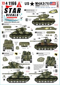 US M4A3(76) in Europe 1944-45.`Thunderbolt`, `Cool Studs Inc` etc. 25th / 37th / 761st / 778th Tk Bn. (Plastic model)