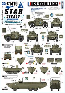 Indochine # 6. Coventry armored car, DUKW; M29C Crabe/Weasel. (Decal)