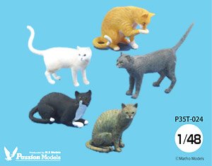 Cats (Set of 5) (Plastic model)