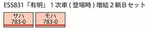 [Price Undecided] 1/80(HO) J.R. Kyushu Series 783 [Ariake] 1st Edition (Debut) Additional Two Car B Set Finished Model w/Interior (2-Car Set) (Pre-colored Completed) (Model Train)