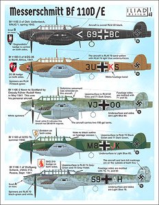 Messerschmitt Bf 110D & E (Decal)