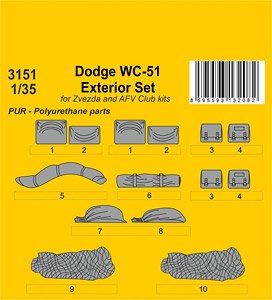 Dodge WC-51 Exterior set (for Zvezda and other kits) (Plastic model)