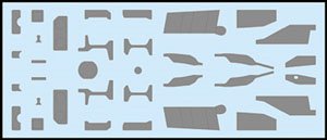 F-16 Reinforcement plates (2 sets) Thin 0.125mm (Plastic model)