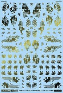1/144 GM Caution Decal No.5 [Graphic Armor #3] Prism Night Gold (Material)
