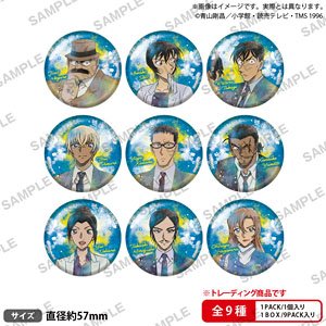 名探偵コナン トレーディンググリッターホログラム缶バッジ BLUE (9個セット) (キャラクターグッズ)