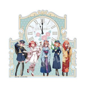 五等分の花嫁∽ アクリル時計 /01 集合(大正ロマンver.) (キャラクターグッズ)