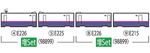 J.R. Series E2-1000 Tohoku/Joetsu Shinkansen (Enhanced Deployment Type) Additional Set (Add-On 4-Car Set) (Model Train)