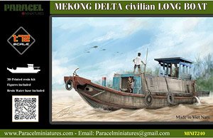 Mekong Delta Civilian Long Boat (Limited Edition) (Plastic model)