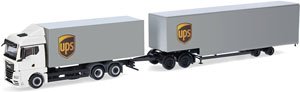 (HO) MAN TGX GMボックストレーラー with ジャンボ ボックストレーラー `UPS` (鉄道模型)