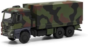 (HO) メルセデスベンツ アロクス 6x6 フラットベッド キャンバストラック 迷彩柄 (鉄道模型)