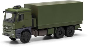(HO) メルセデスベンツ アロクス 6x6 フラットベッド キャンバストラック 無塗装 (鉄道模型)