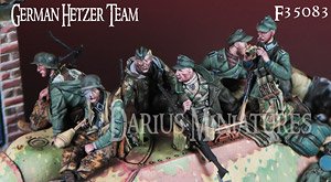 GERMAN HETZER TEAM (6 figures) (Plastic model)