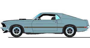 フォード マスタング 428 1969 コブラ ジェット マック1 (ミニカー)