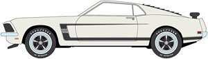 1969 マスタング Boss 302 ウィンブルドンホワイト (ミニカー)