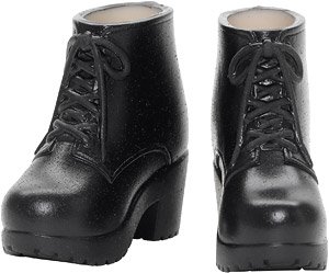 1/6 Soft Vinyl Short Boots Black (Fashion Doll)