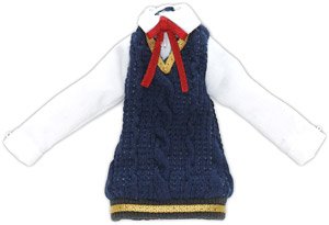 Picco P College One Piece Navy x Bordeaux (Fashion Doll)
