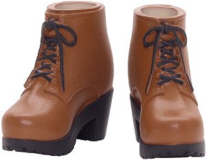 Soft Vinyl Short Boots Brown x Black (Fashion Doll)