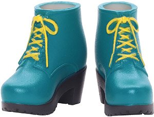 Soft Vinyl Short Boots Turquoise x Yellow (Fashion Doll)