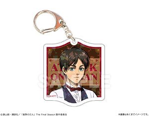 進撃の巨人 ホログラムアクリルキーホルダー Ver. 喫茶店 01 エレン・イェーガー (キャラクターグッズ)