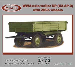 WW2-axle trailer UP (U2-AP-3) with ZIS-5 wheels (Plastic model)