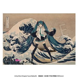 葛飾北斎×初音ミク シリアルナンバー入りA3アクリルパネル 冨嶽三十六景 神奈川沖浪裏 【完全受注生産品】 (キャラクターグッズ)