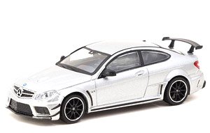 Mercedes-Benz C 63 AMG Coupe Black Series Silver Metallic (Diecast Car)