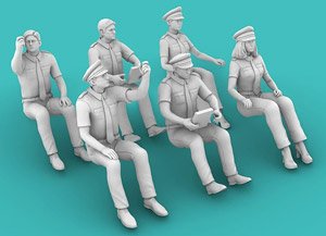 Airline Pilots (6 pices) (Plastic model)