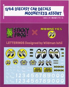 STICKY FROG Diecast Car Decals MOONEYES 2 Assort (Diecast Car)