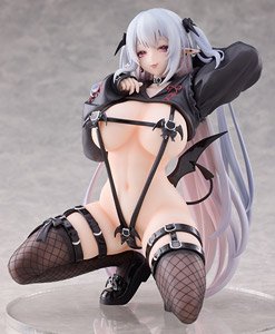 White-haired Hoodie Succubus w/Bonus Item (PVC Figure)