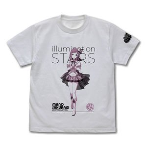 Animation [The Idolm@ster Shiny Colors] T-Shirt Mano Sakuragi Ver. White L (Anime Toy)