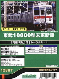 Tobu Type 10000 Non-Renewaled Car Eight Car Formation Total Set (w/Motor) (8-Car, Pre-Colored Kit) (Model Train)