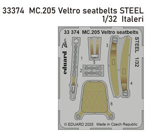 MC.205 ベルトロ シートベルト (ステンレス製) (イタレリ用) (プラモデル)