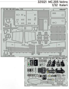 MC.205 Veltro Photo-Etched Pats (for Italeri) (Plastic model)