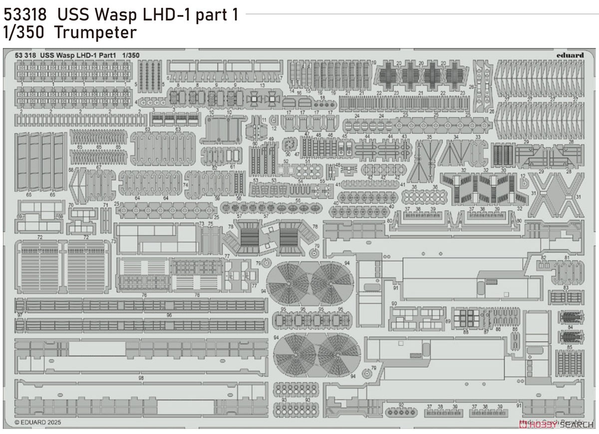 USS Wasp LHD-1 Photo-Etched Pats Part 1 (for Trumpeter) (Plastic model) その他の画像1