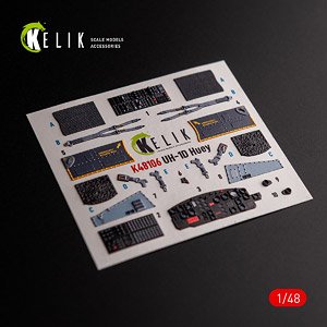 UH-1D `Huey` - interior 3D decals (for Zimi Model/KittyHawk) (Plastic model)