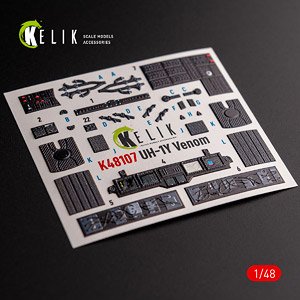 UH-1Y `Venom` - interior 3D decals (for Zimi Model/KittyHawk) (Plastic model)