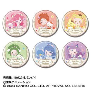 CANバッジ Yes！プリキュア5GoGo！×サンリオキャラクターズ (12個セット) (キャラクターグッズ)