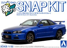 Nissan R34 Skyline GT-R (Bayside Blue) (Model Car)