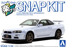 Nissan R34 Skyline GT-R (White) (Model Car)