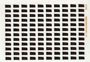 Front Rollsign Sticker for Series 207 (Orange) (Model Train)