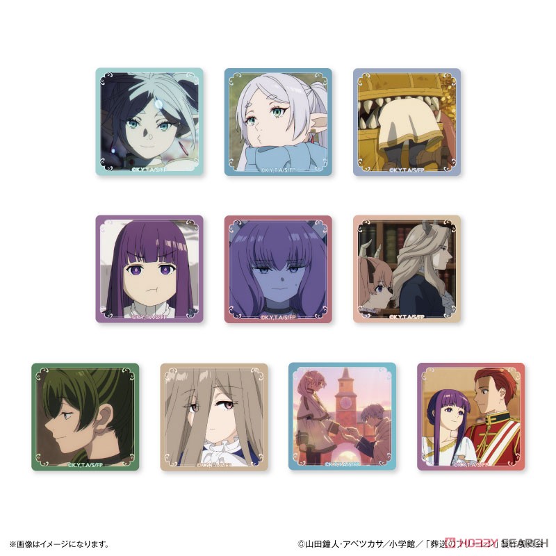 葬送のフリーレン スクエアガラスマグネット フェルン&シュタルク (キャラクターグッズ) その他の画像1