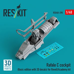 ラファールC コックピット `ベーシックエディション`w/3D内装デカール (レベル/アカデミー用) (プラモデル)