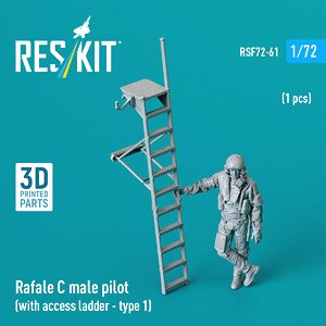 ラファールC 男性パイロット w/搭乗ラダー タイプ1 (プラモデル)