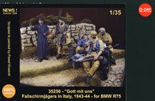 WWII ドイツ 「神は我らと共に」イタリア戦線の降下猟兵セット 1943-44(5体入) (プラモデル)