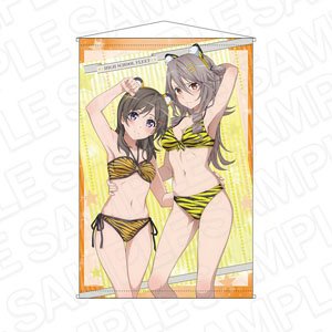 High School Fleet the Movie B1 Tapestry Moeka & Tohmi Tiger Bikini Ver. (Anime Toy)