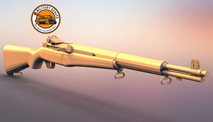米・M1ガーランド銃・10個 (プラモデル)
