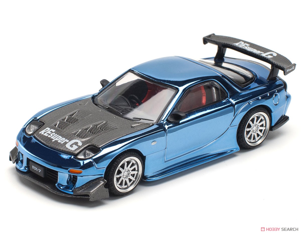 MAZDA RX-7 RE-AMEMIYA WIDEBODY - BLUE CHROME (Diecast Car) 商品画像2