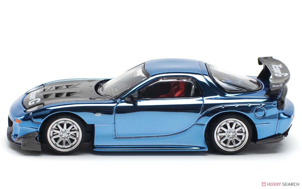 MAZDA RX-7 RE-AMEMIYA WIDEBODY - BLUE CHROME (Diecast Car) 商品画像7