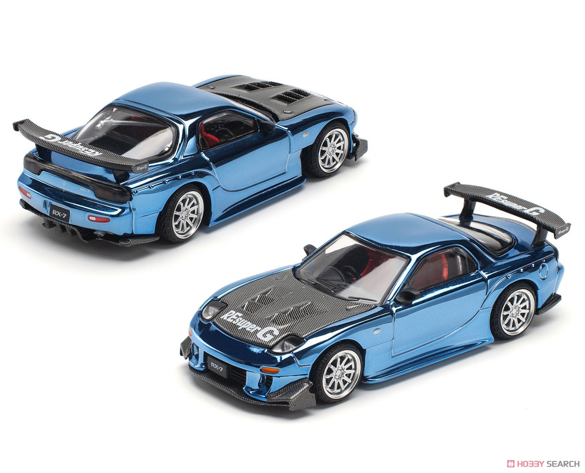 MAZDA RX-7 RE-AMEMIYA WIDEBODY - BLUE CHROME (Diecast Car) その他の画像3